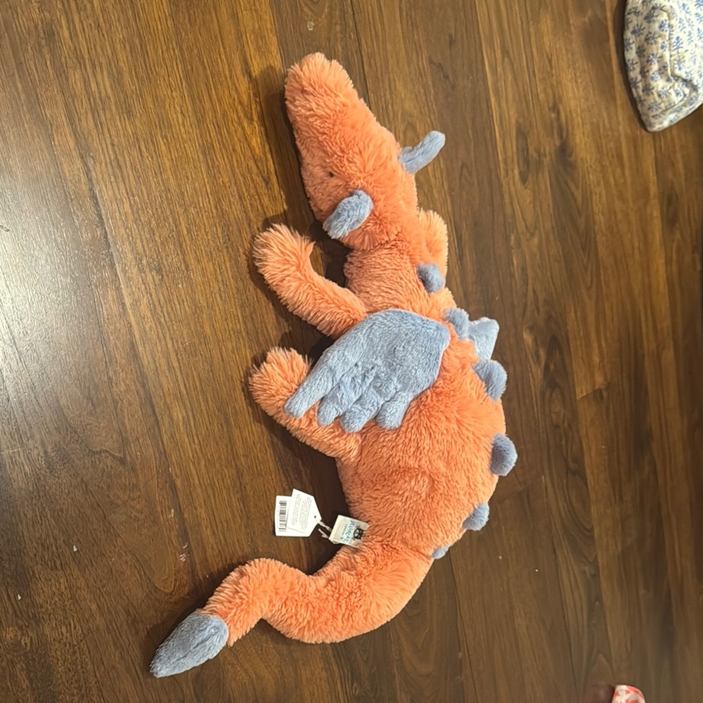 Jellycat Orange Plush Dinosaur